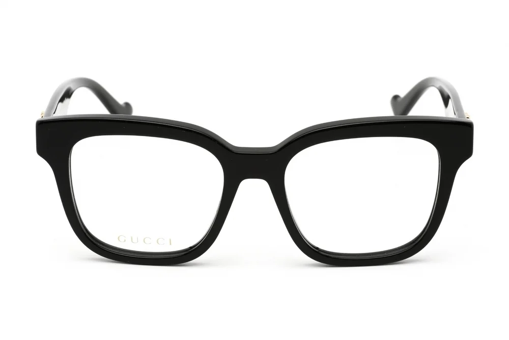 NWT Gucci GG0958O-004 Black Rectangular 52mm Glasses